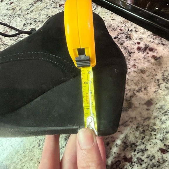 Charlotte Russe Women’s Size 9 Black Suede Wedge Ankle Booties - Picture 5 of 6